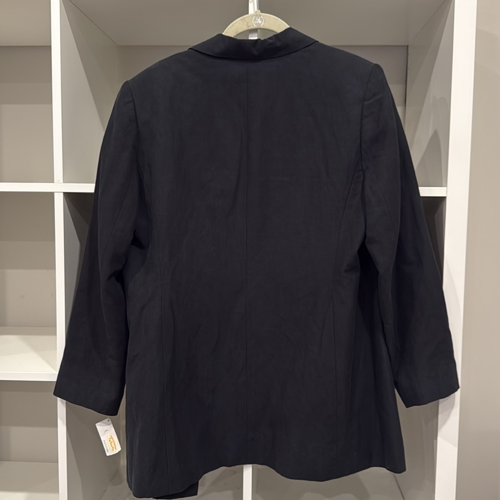 NWT: Talbots open front silk-linen blazer, size 12 - Picture 4 of 6